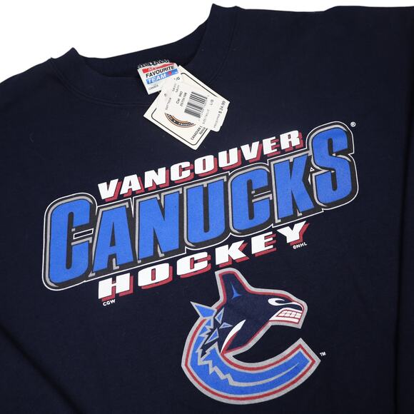 Vintage 90s NWT Starter Vancouver Canucks Hockey Graphic Sweatshirt - Picture 4 of 10